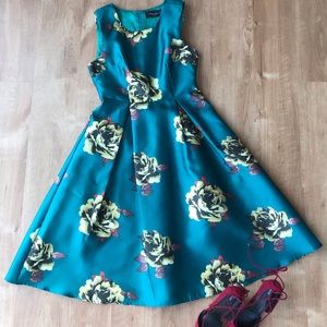 Akira Floral Empire Waist Dress